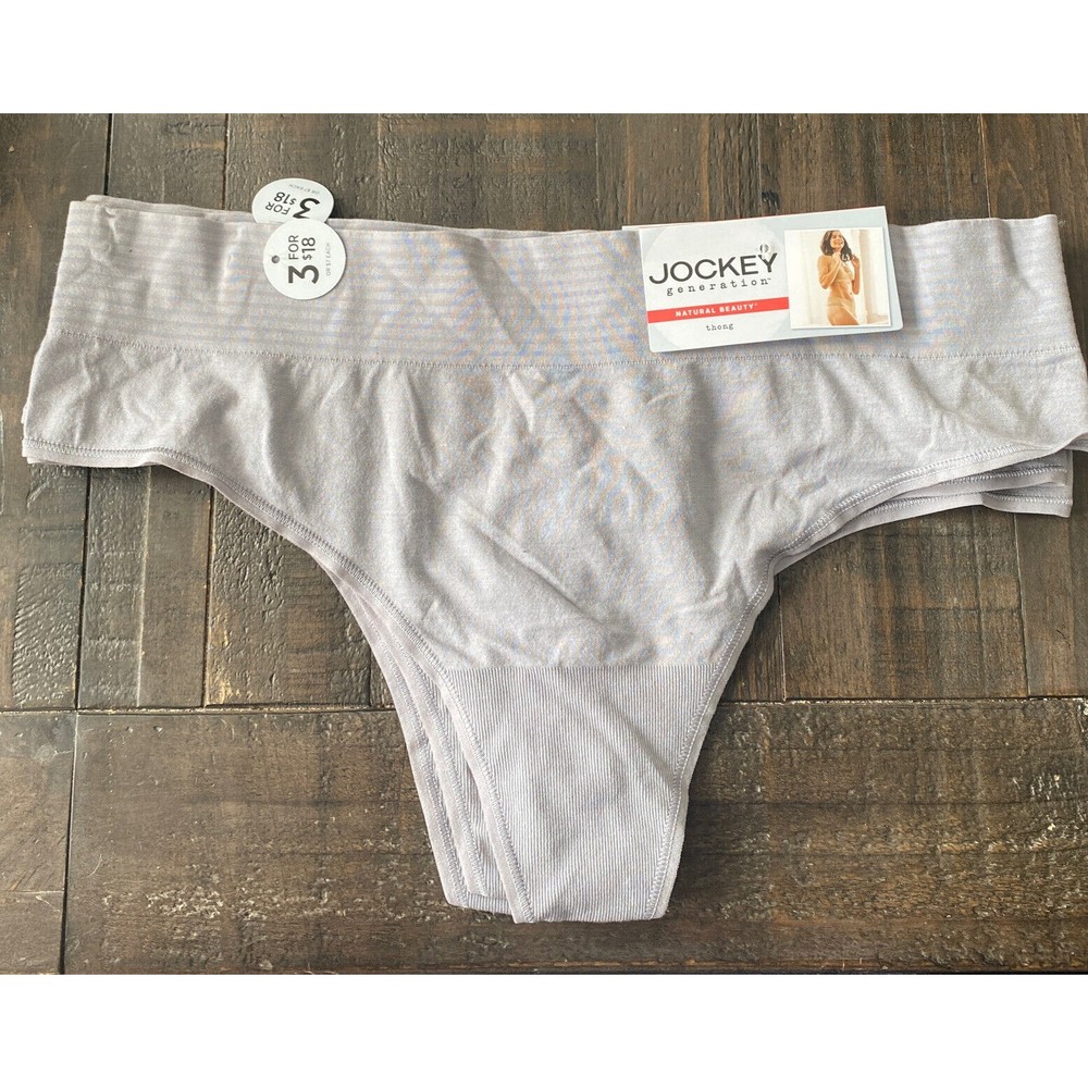 Jockey Generation™ Women's 3pk Natural  Beauty Cotton Thong 2x